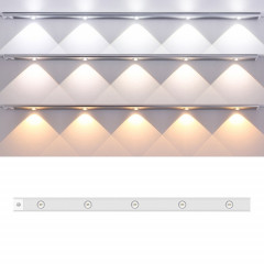Barre lumineuse à capteur de mouvement LED intelligente ultra-mince, longueur : 80 cm (argenté)